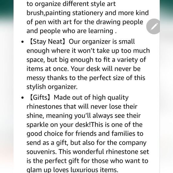 Glitz & Glam Rhinestone Bling Makeup Brush Holder - Picture 5 of 9